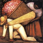 Diego Rivera Flower carrier oil painting reproduction